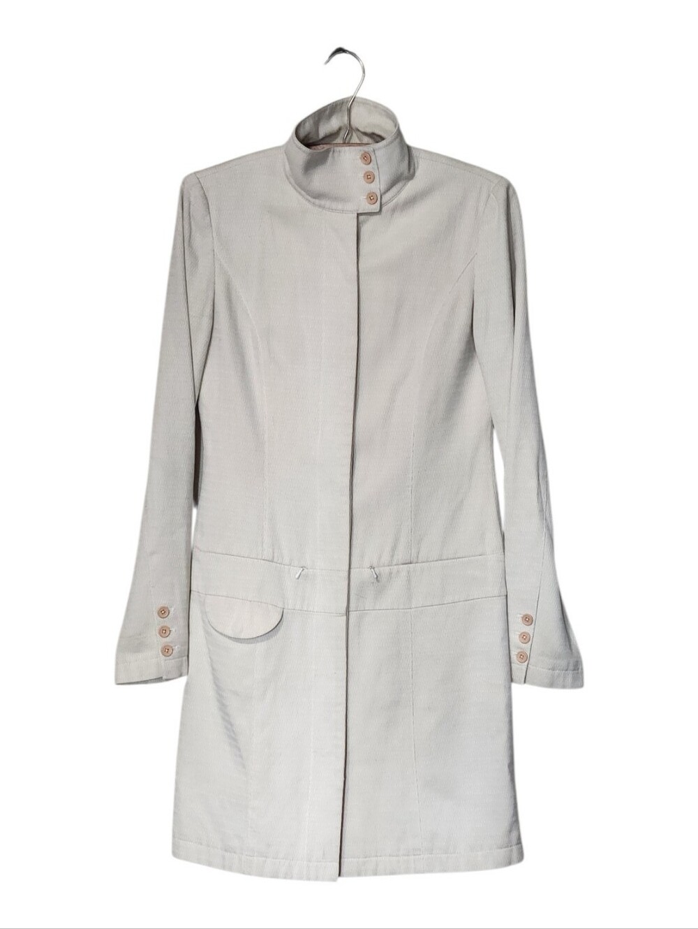Sameunderneath Cotton & Bamboo Minimalist Light Cream Coat
